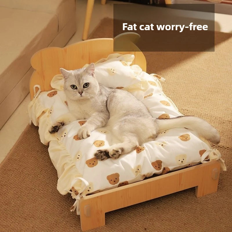 Kattenbed hout