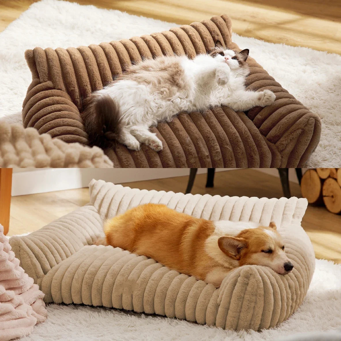 Kattenkussen bank
