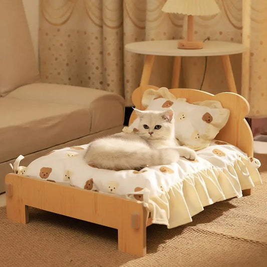 Kattenbed hout